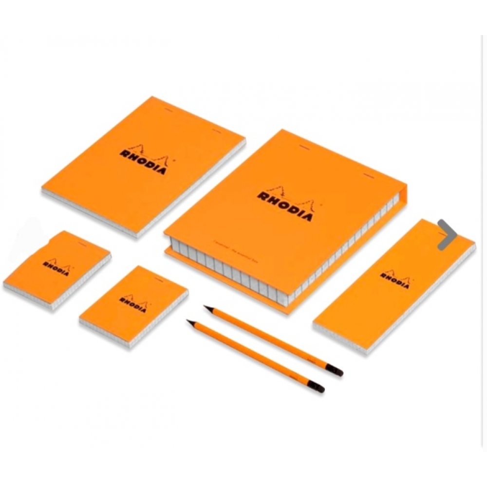 The Essential Box Rhodia Laranja  9201C - Pautado