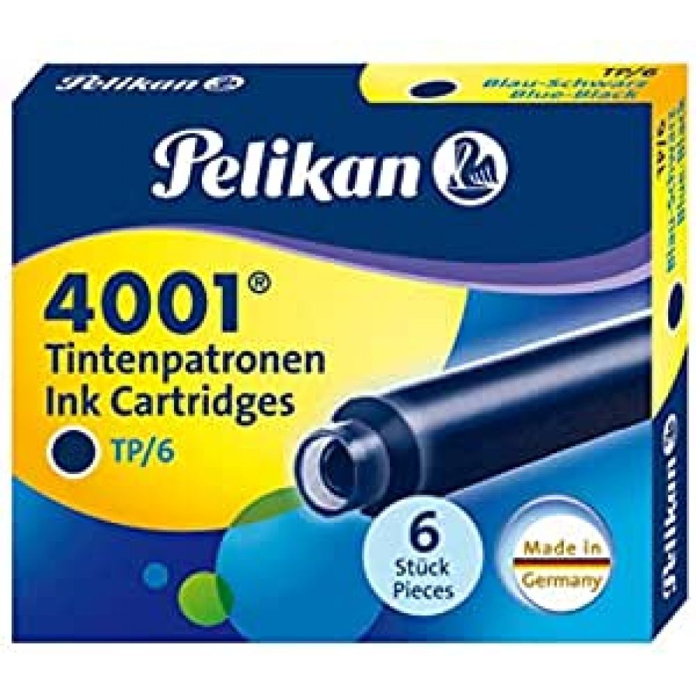 Cartucho Pelikan 4001 TP/6 - Azul Negro