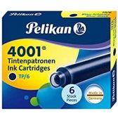 Cartucho Pelikan 4001 TP/6 - Azul Negro