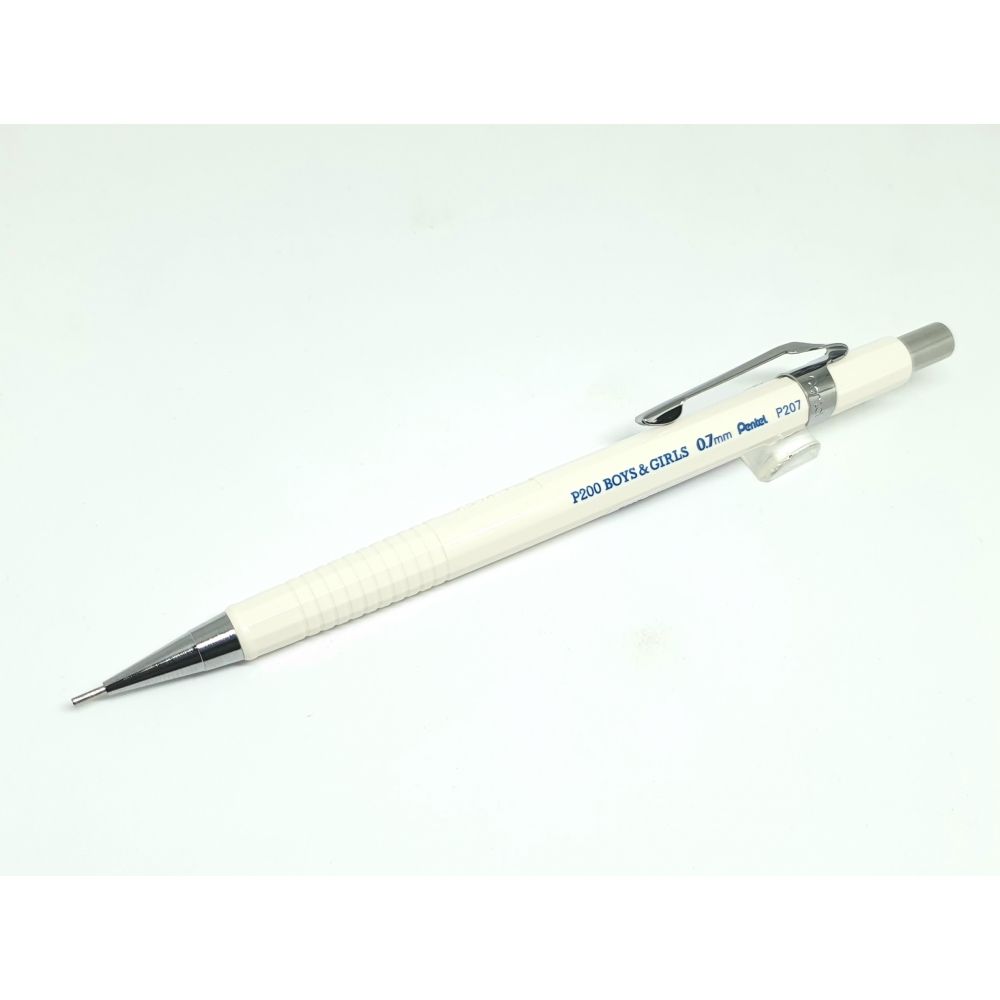 Lapiseira Pentel P200 0.7mm - branco pérola
