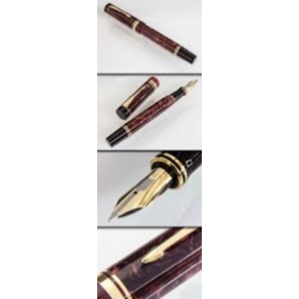 Parker Duofold centennial - bordô marmorizado - Ravil Canetas