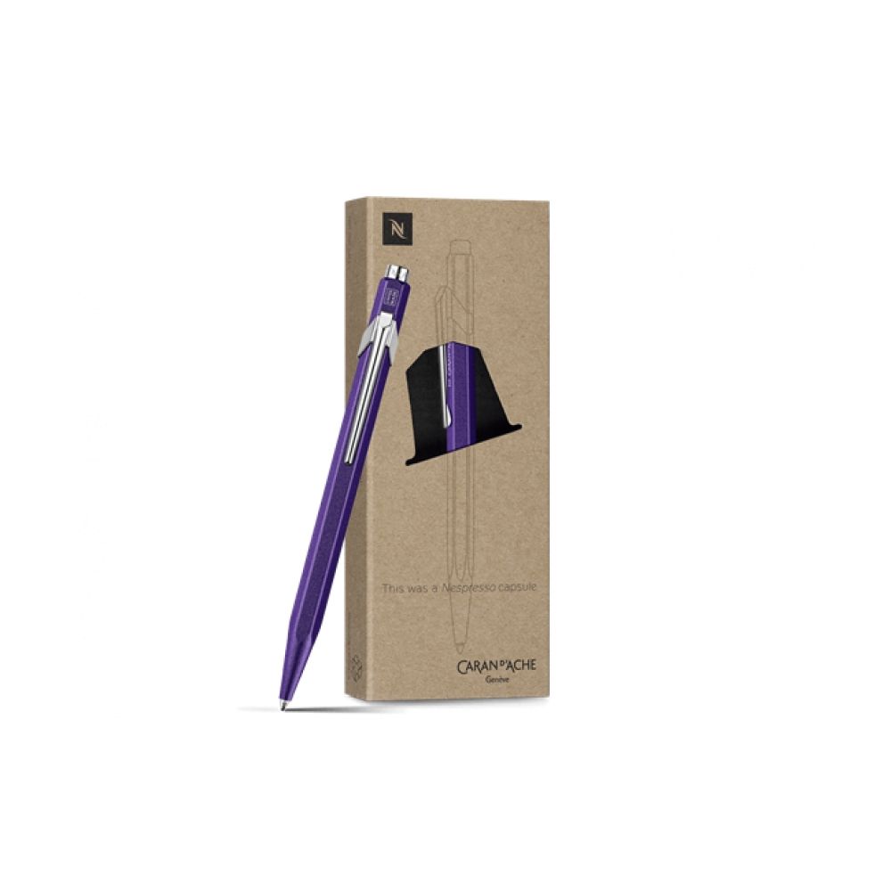 849 CANETA ESFEROGRÁFICA NESPRESSO LIMITED EDITION - Roxa Ed.2020