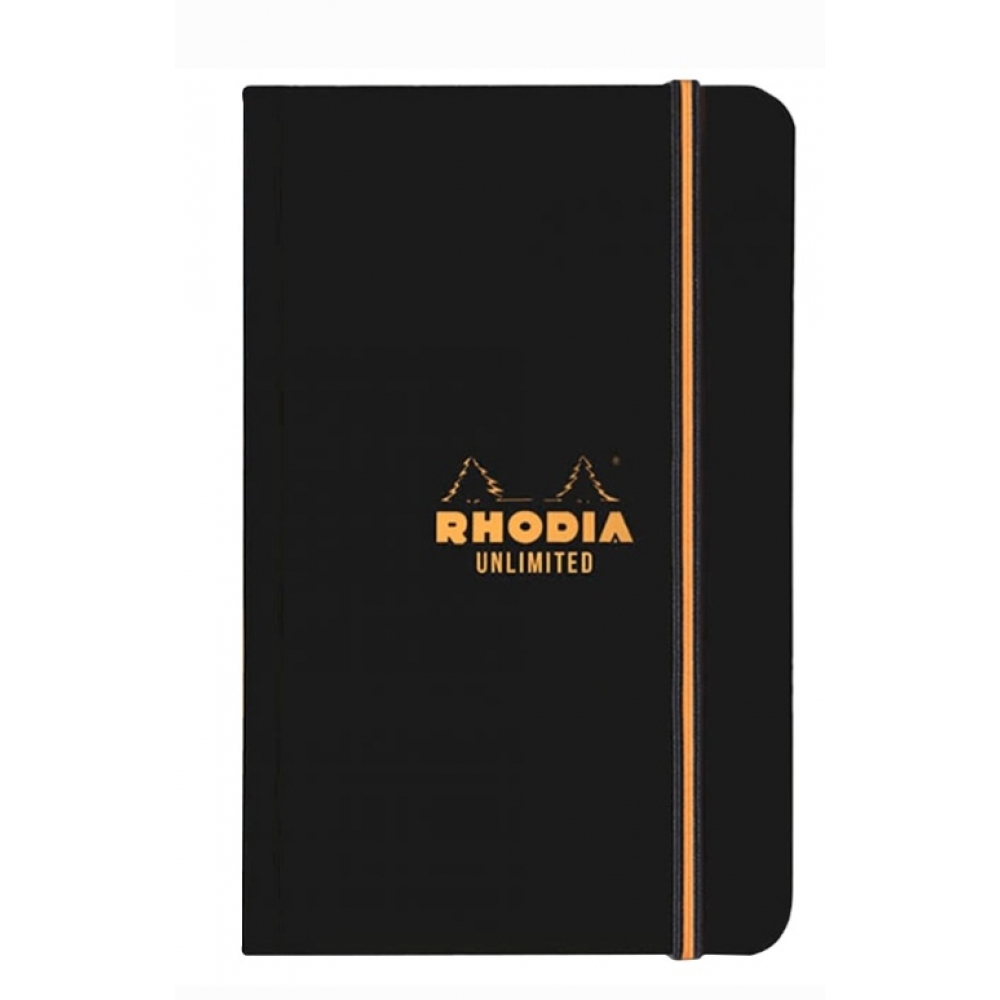Bloco Rhodia Unlimited 118058C - Quadriculado - Bloco Rhodia Unlimited Capa 118058C preto