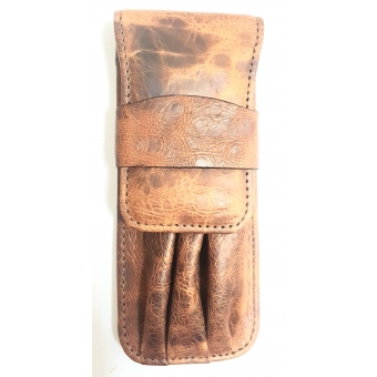 Estojo 3 peças couro