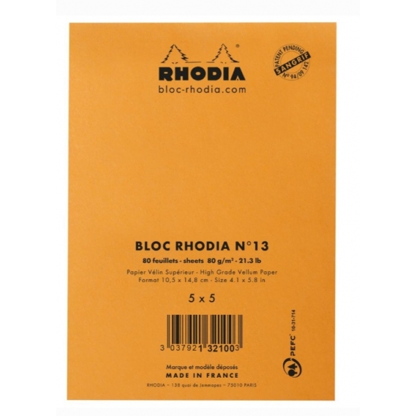 Bloco de Notas Rhodia Ed. Katakana 112100K - Quadriculado