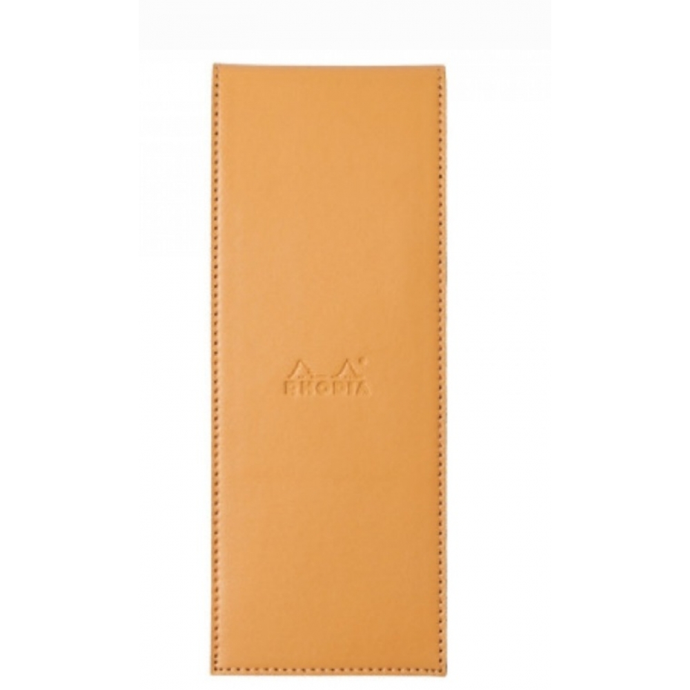 Bloco de Notas Rhodia Boutique N°8 118098C Capa de Couro Laranja - Quadriculado