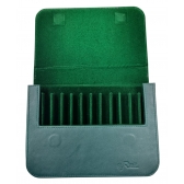 Estojo de 12 peças em couro de pelica Ravil - Verde