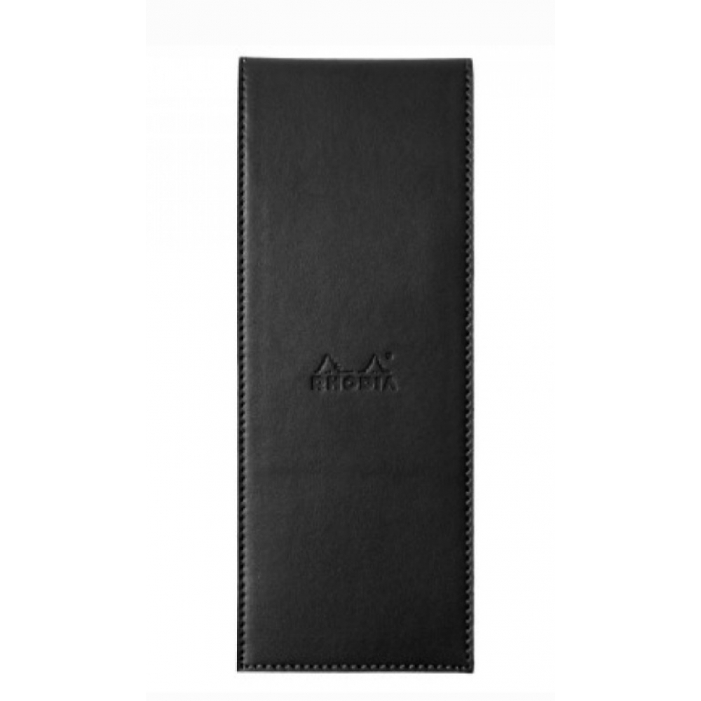 Bloco de Notas Rhodia Boutique N°8 118099C Capa de Couro Preta - Quadriculado