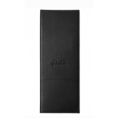 Bloco de Notas Rhodia Boutique N°8 118099C Capa de Couro Preta - Quadriculado