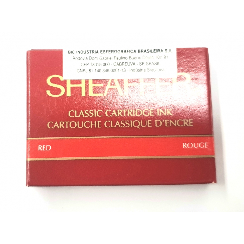 Sheaffer cartucho clássico - vermelho