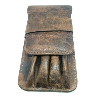 Estojo 4 peças couro