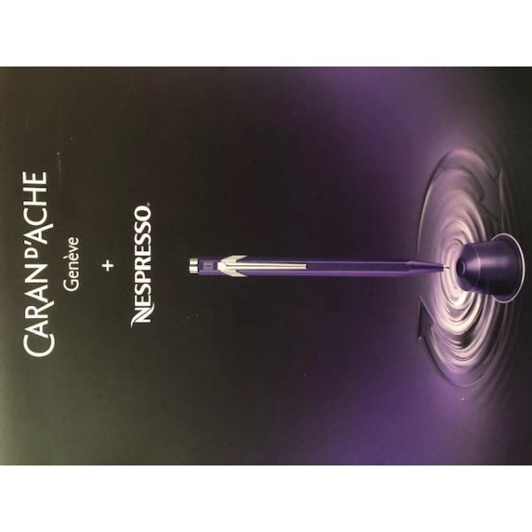 849 CANETA ESFEROGRÁFICA NESPRESSO LIMITED EDITION - Roxa Ed.2020