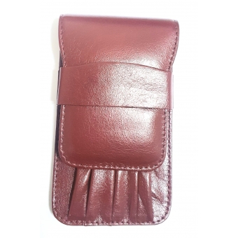 Estojo 4 peças couro