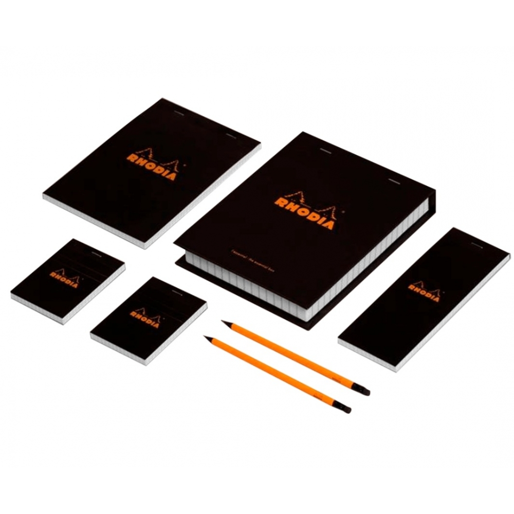 The Essential Box Rhodia Black 92019C -  Pautado