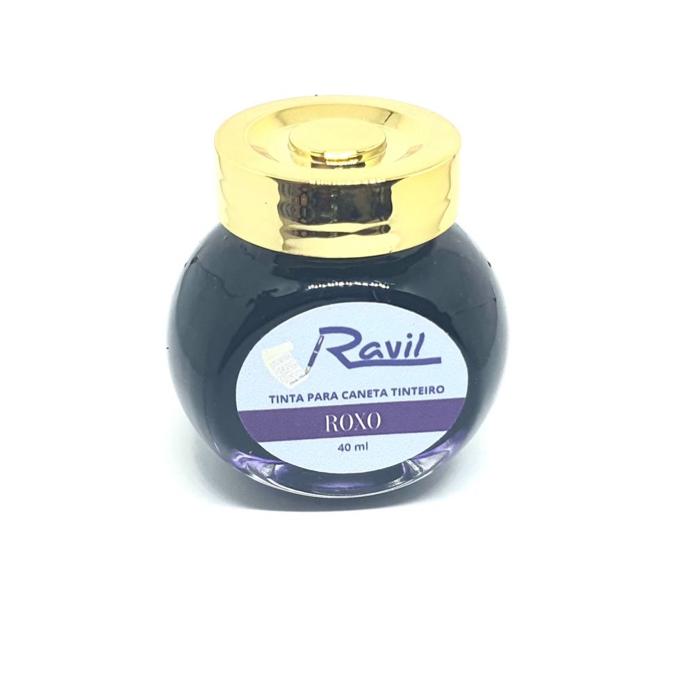 Vidro de tinta Ravil Canetas - roxo