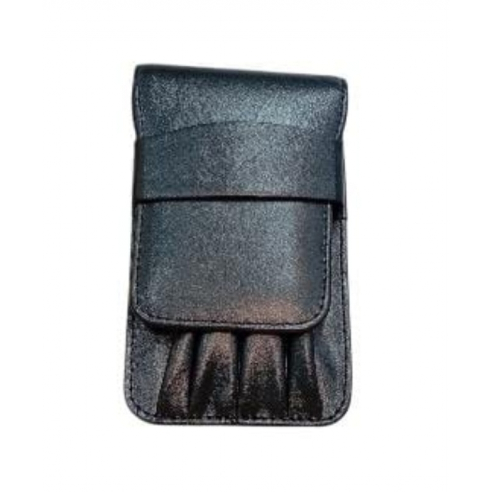 Estojo 3 peças couro - Preto