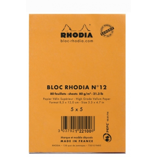 Bloco de Notas Rhodia Nº12 Ed. Katakana  122100K - Quadriculado