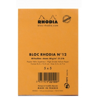 Bloco de Notas Rhodia Nº12 Ed. Katakana  122100K - Quadriculado