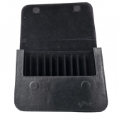 Estojo de 12 peças em couro de pelica Ravil - Preto