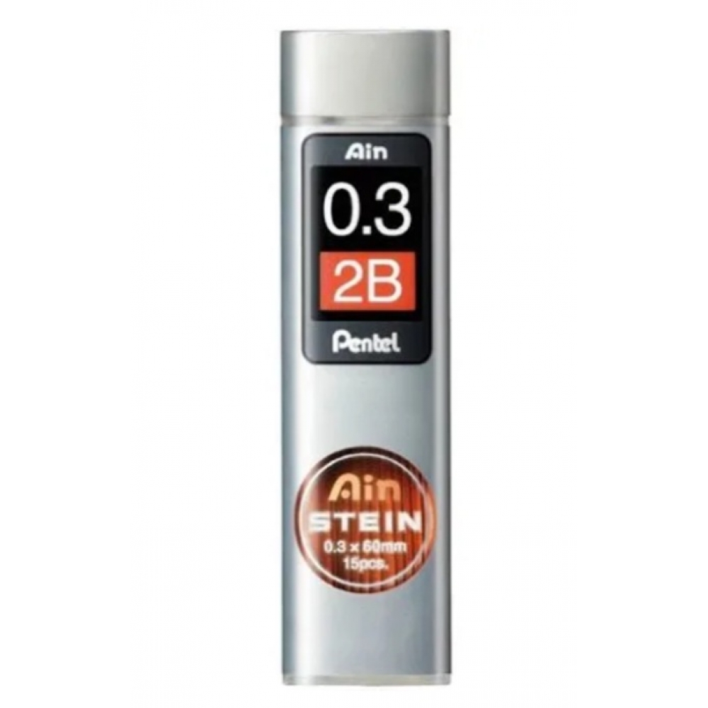 Grafite Pentel 0,3mm 2B Ain Stein