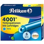 Cartucho Pelikan 4001 TP/6 - Azul Turquesa
