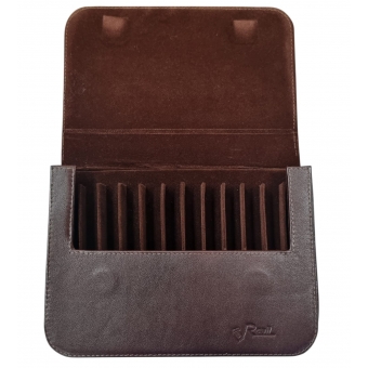 Estojo de 12 peças em couro de pelica Ravil