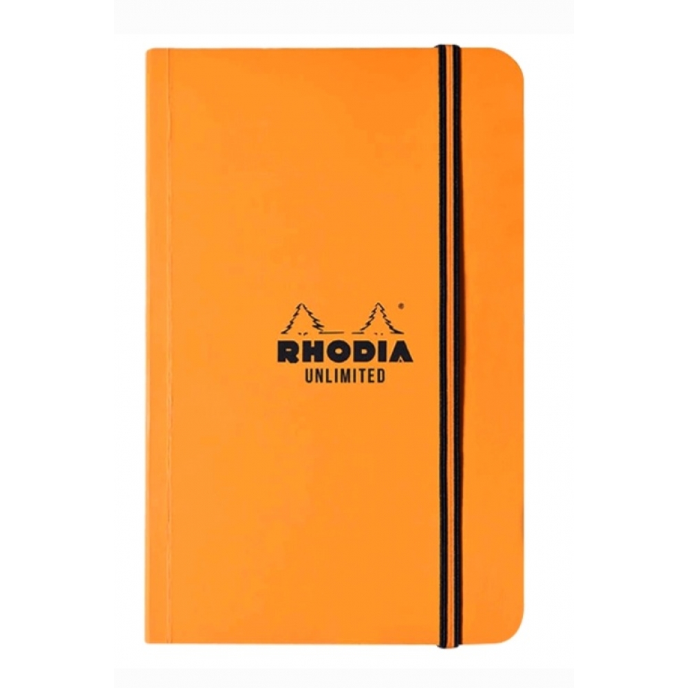 Bloco Rhodia Unlimited 118058C - Quadriculado - Bloco Rhodia Unlimited Capa Laranja