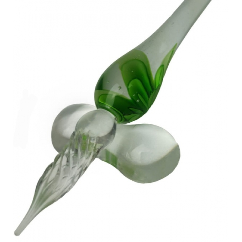 Caneta de Vidro para Caligrafia Floral ( Sinoart+) - Verde Floral