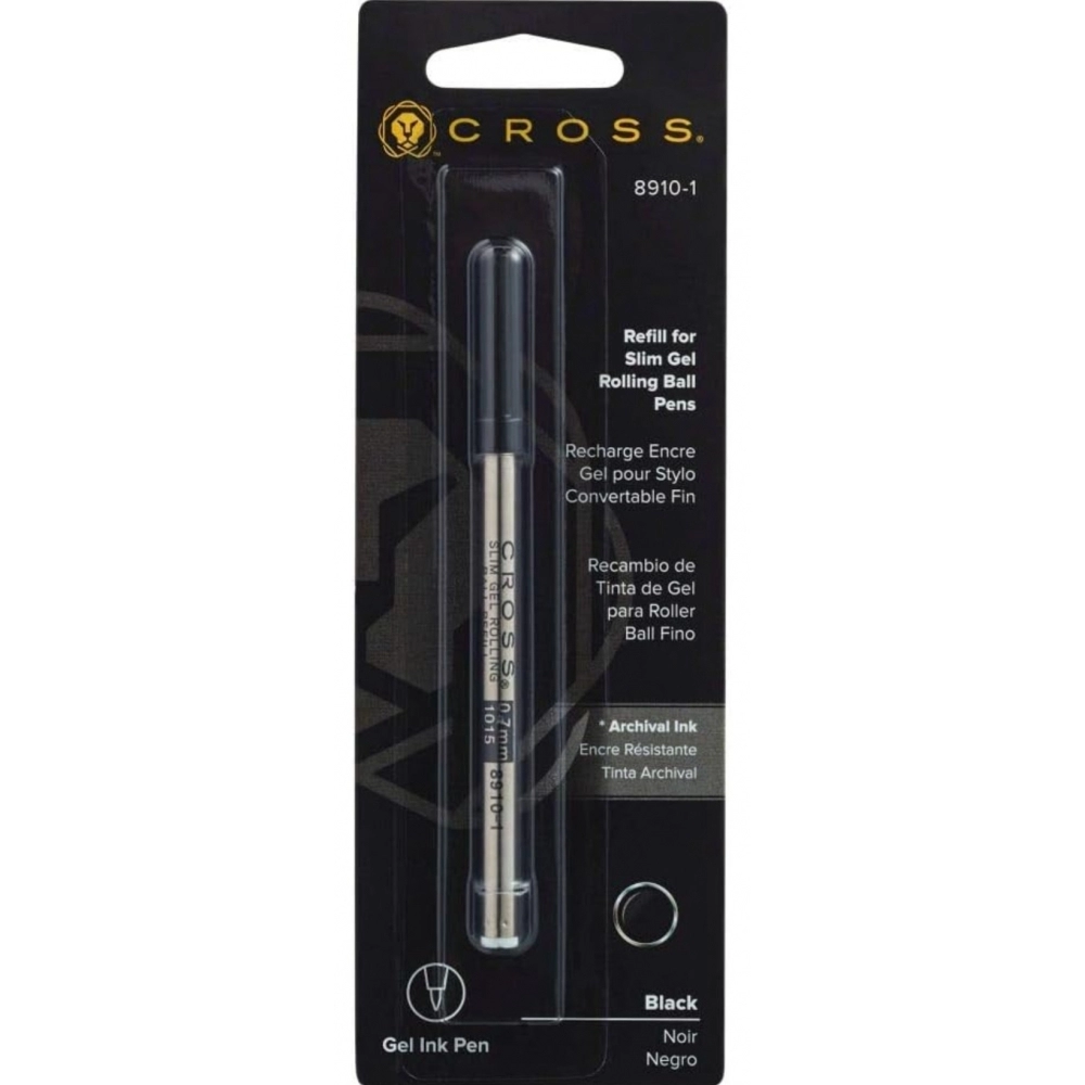 Carga Rollerball Slim Cross - Preto